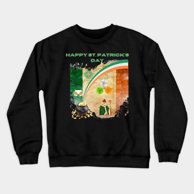 Happy St. Patrick's Day Crewneck Sweatshirt by Spacetrap